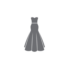 Woman dress sign icon. Elegant bride symbol. Vector illustration