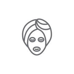 facial mask icon. spa vector illustration