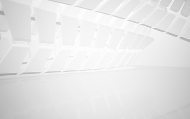 Abstract white interior of the future. 3D illustration and rendering