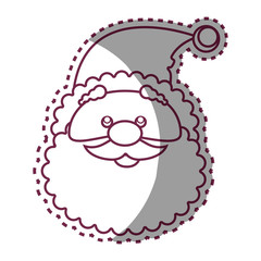 happy merry christmas santa claus card vector illustration design