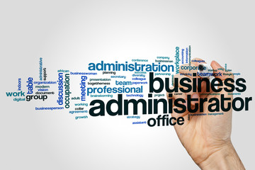 Business administrator word cloud