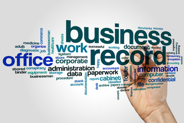 Business record word cloud
