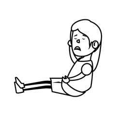 Psychiatric patient avatar character vector illustration design