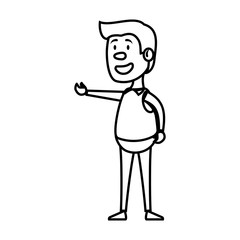 young man avatar character vector illustration design