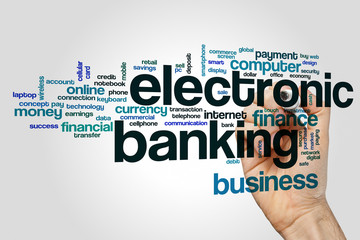 Electronic banking word cloud