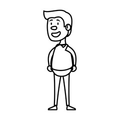 Obraz premium young man avatar character vector illustration design