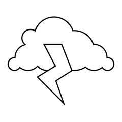 cloud with ray icon vector illustration design