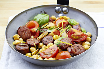 Chorizo chickpeas tomatoes
