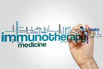 Naklejka premium Immunotherapy word cloud