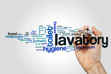 Lavatory word cloud concept