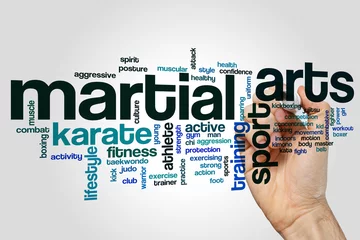 Zelfklevend Fotobehang Martial arts word cloud concept © ibreakstock