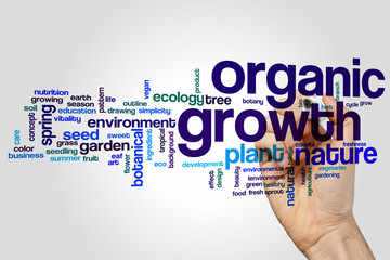 Organic growth word cloud