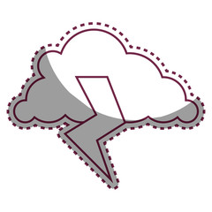 cloud with ray icon vector illustration design