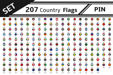 set 207 country flag pin