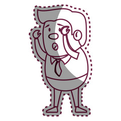 Psychiatric patient avatar character vector illustration design