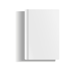 Empty magazine, album or book template lying on modern background. Isolated object for design and branding. 3D Illustration.