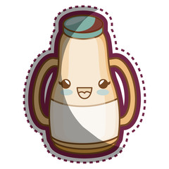 ingredient packing food cartoon character vector illustration design