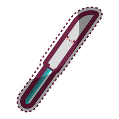 knife cutlery cartoon character vector illustration design