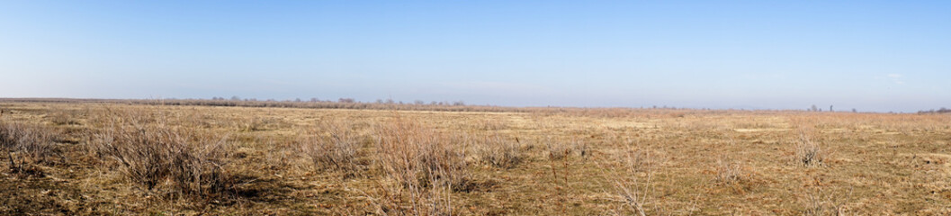 Fototapeta premium Part of the delta of river Evros, Greece, panoramic view