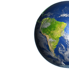 South America on planet Earth