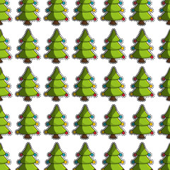 happy merry christmas tree card vector illustration design