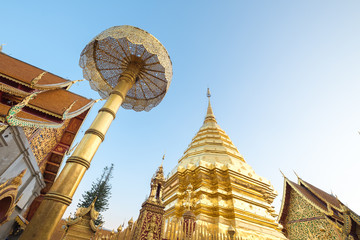 Wat Phra That Doi Suthep is famous visit place in Chiang Mai, Thailand.
