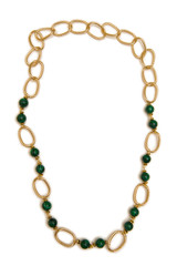 Nice elegant necklace isolated on white background