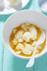 Soft boiled eggs in a bowl