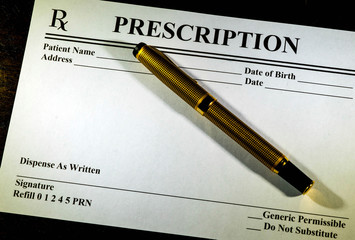 Prescription Form with Professional Gold Pen