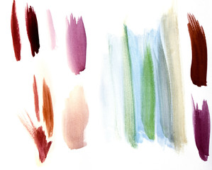 Abstract watercolor brush strokes. Perfect for use as a design element.