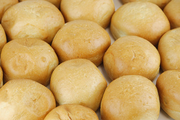 close up on fresh baked dinner roll