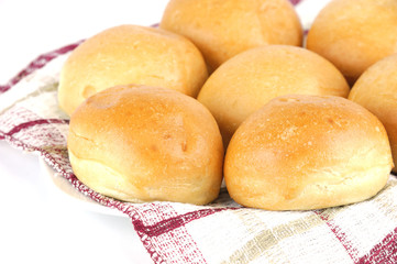 close up on fresh baked dinner roll