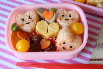 ハートのお弁当