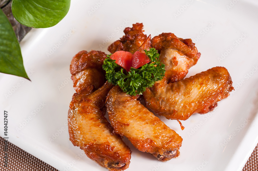 Canvas Prints Baked chicken wings