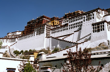 Potala Palace - the residence of the Dalai Lama in Lhasa.