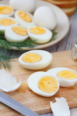 Boiled eggs for salad