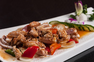 Stir-Fried Squid with Soy Bean Paste