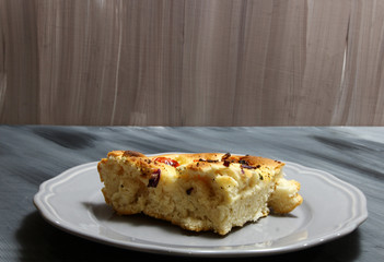 A piece of Focaccia bread