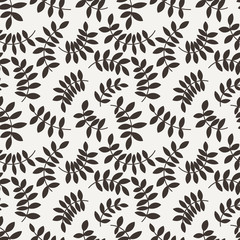 Seamless pattern from leaves and twigs