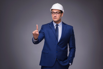 Young architect in industrial concept