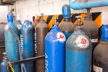 gas steel storage tanks for welding.