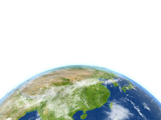 Fototapeta premium East Asia on planet Earth