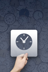 Clock symbol message box with clock background