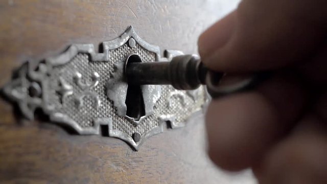 A key opening a lock
