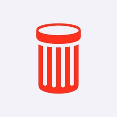 trash bin icon stock vector illustration flat design