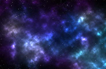 Obraz na płótnie Canvas Colorful Nebula in Space Background