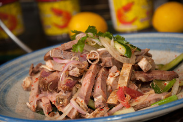 Roast pork salad
