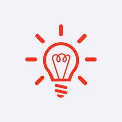 bulb icon stock vector illustration flat design