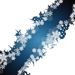 Christmas border, snowflake design background.