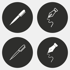 Fototapeta premium Pen icon set.